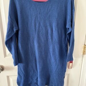 Merona Women's Ribbed Crew Neck Sweater - Deep Blue